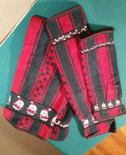 Set Red Green Bath Hand Wash Cloth