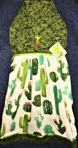 **NEW** Handmade Southwest Cactus Kitchen Hand Towel #2209