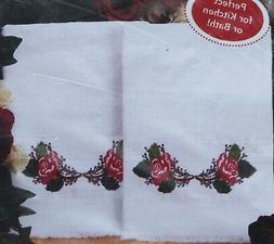S Stamped Embroidery Kit - 2 Towels