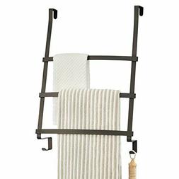 Rack With 3 Bars And 2 Hooks For Bathroom - Bronze