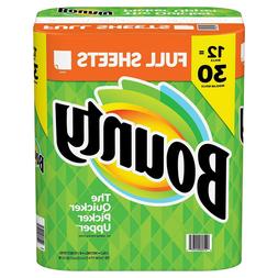 Bounty Paper Towels, White, 12 Rolls = 30 Regular Rolls