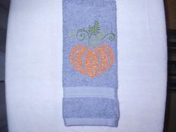 Pumpkin Embroidered  Hand Towel