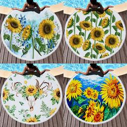 Round Polyester Seaside Towel Water Absorbing Bath Shawl