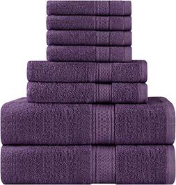 S Premium 8 Piece Towel Set  - 2 Bath Towels, 2 Hand Towels 