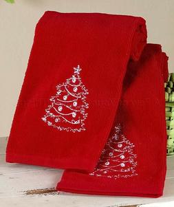 S Christmas Tree Red Holiday Chalkboard Look Bathroom Decor