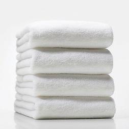SET OF 2 NEW WHITE HOSPITALITY 100% COTTON THICK HOTEL QUALI