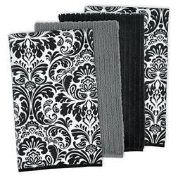 S For Kitchens Dishes Car Dusting 16" X 19" Damask Black