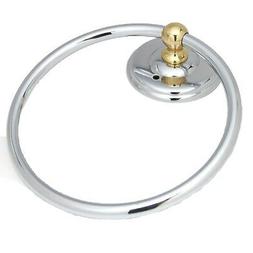 Bathroom Ring Polished Brass & Chrome