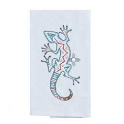 Southwest Multi Colored Embroidered Gecko Lizard Kitchen Dis