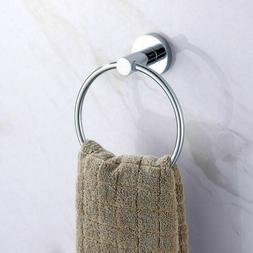 Ring Rack Rail Holder Chrome Wall Mounted Bathroom