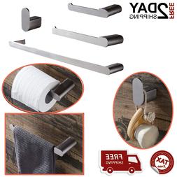 Bar Wall Accessory Set 4pcs Hardware For Bathroom Brushed Ni