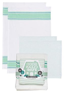 And Dishcloth Kitchen Set, Spearmint Green