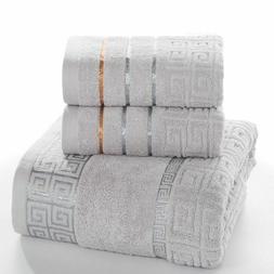 Sets Plaid Cotton Face Hand Bath For Adult Bathroom Children