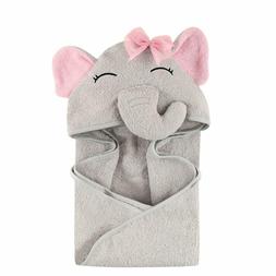 Hudson Baby Uni Baby Animal Face Hooded Towel, Pretty Elepha