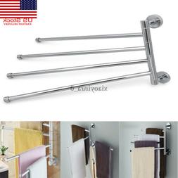 Bar Rack Holder Wall Hanger Swivel Bathroom 4 Swing Arm Stai