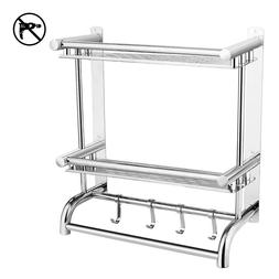 Rack Bathroom Hotel Rail Holder Shelf Storage Steel 02