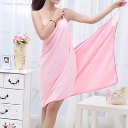 V Neck Women Beach Strap Bathrobes Microfiber Fabric Bath To